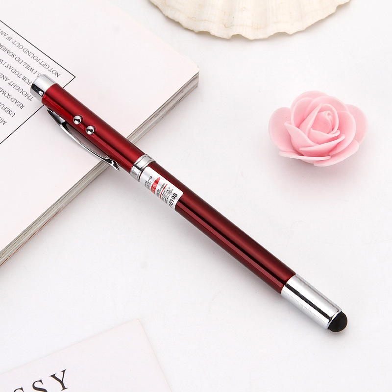 Metal Stylus Ballpoint Pen w/Laser&LED Light
