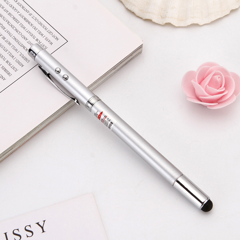 Metal Stylus Ballpoint Pen w/Laser&LED Light