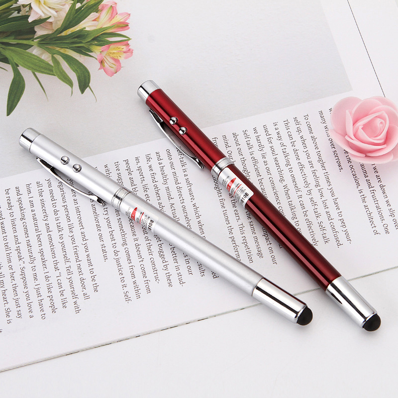 Metal Stylus Ballpoint Pen w/Laser&LED Light