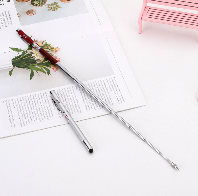 Metal Stylus Ballpoint Pen w/Laser&LED Light