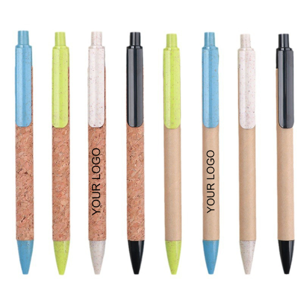 Click Cork/Paper Barrel Gel Pen