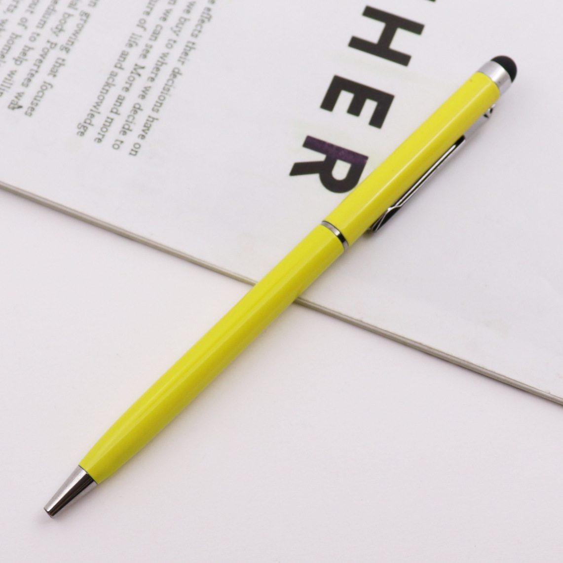Metal Ballpoint Pen w/Stylus