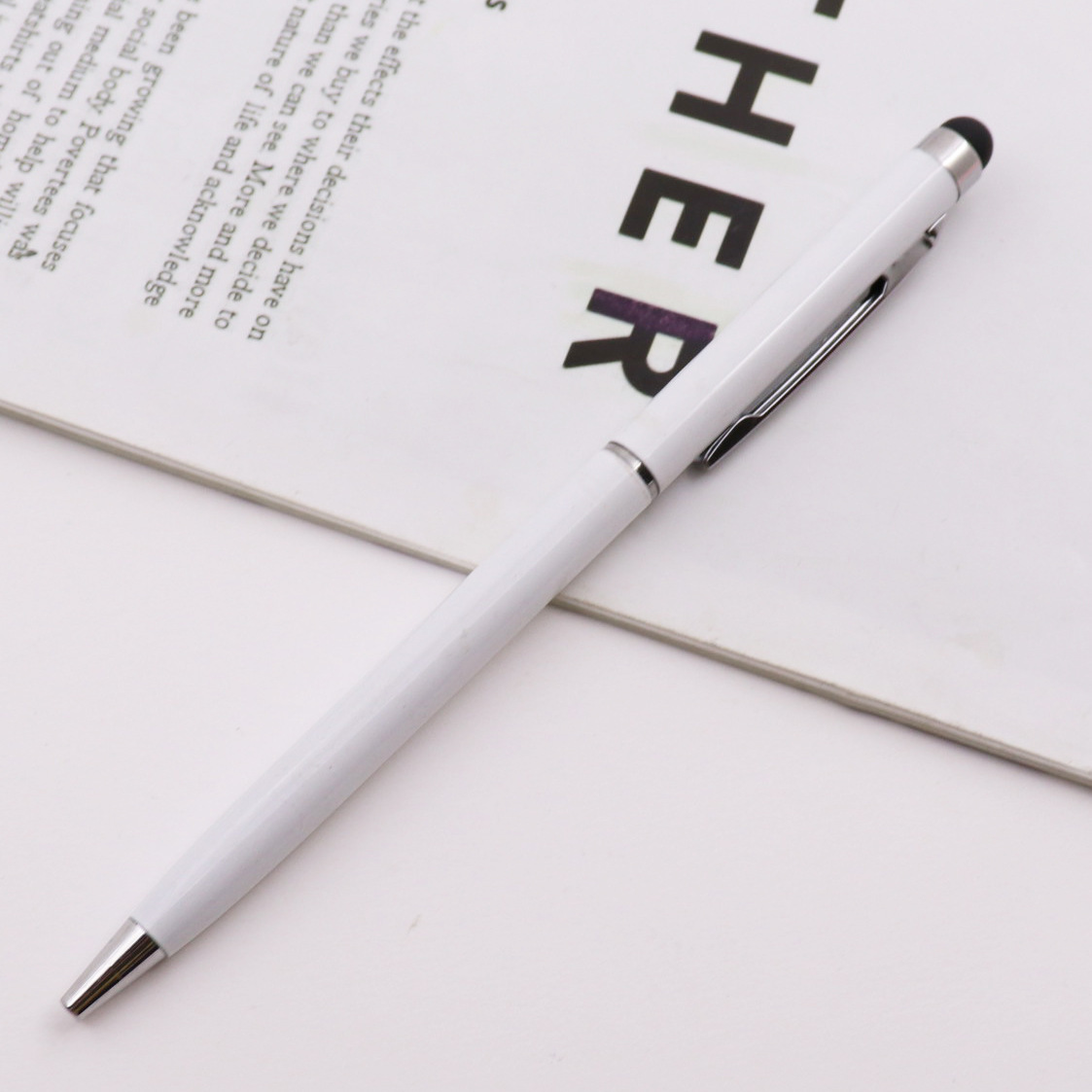 Metal Ballpoint Pen w/Stylus