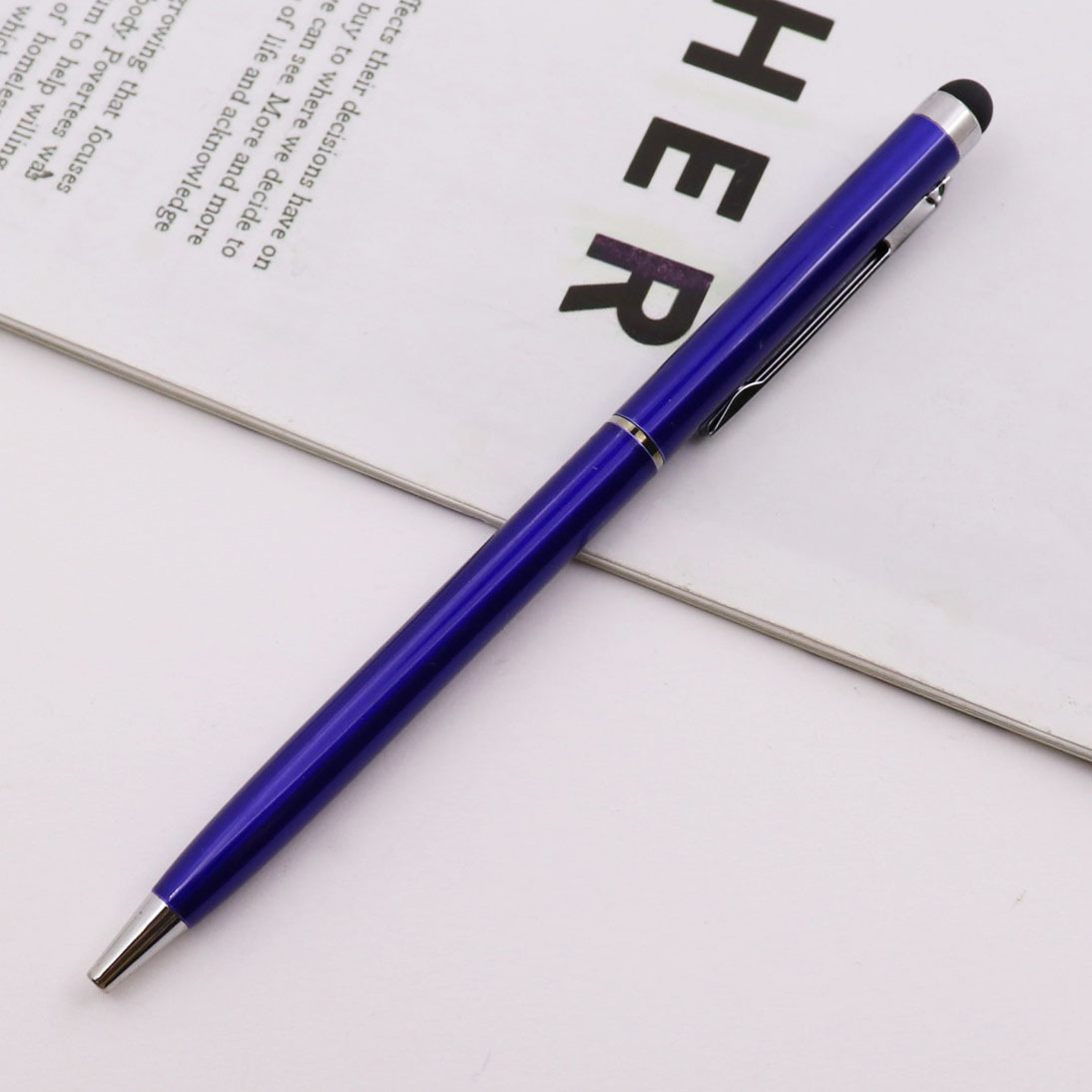 Metal Ballpoint Pen w/Stylus