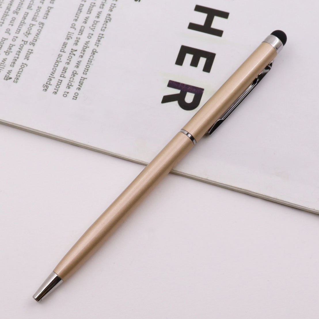 Metal Ballpoint Pen w/Stylus