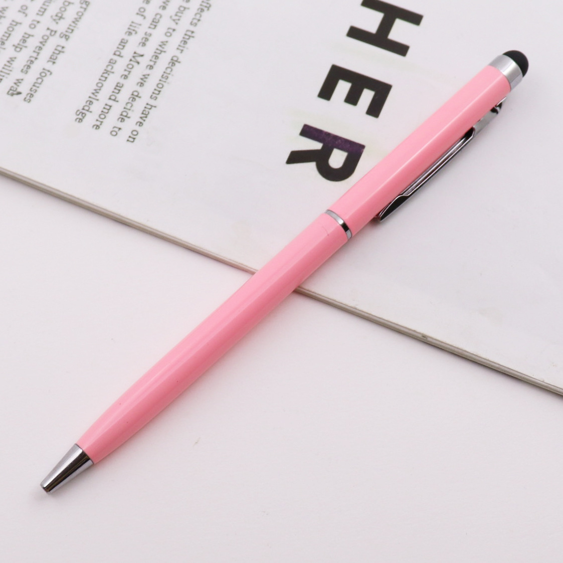 Metal Ballpoint Pen w/Stylus