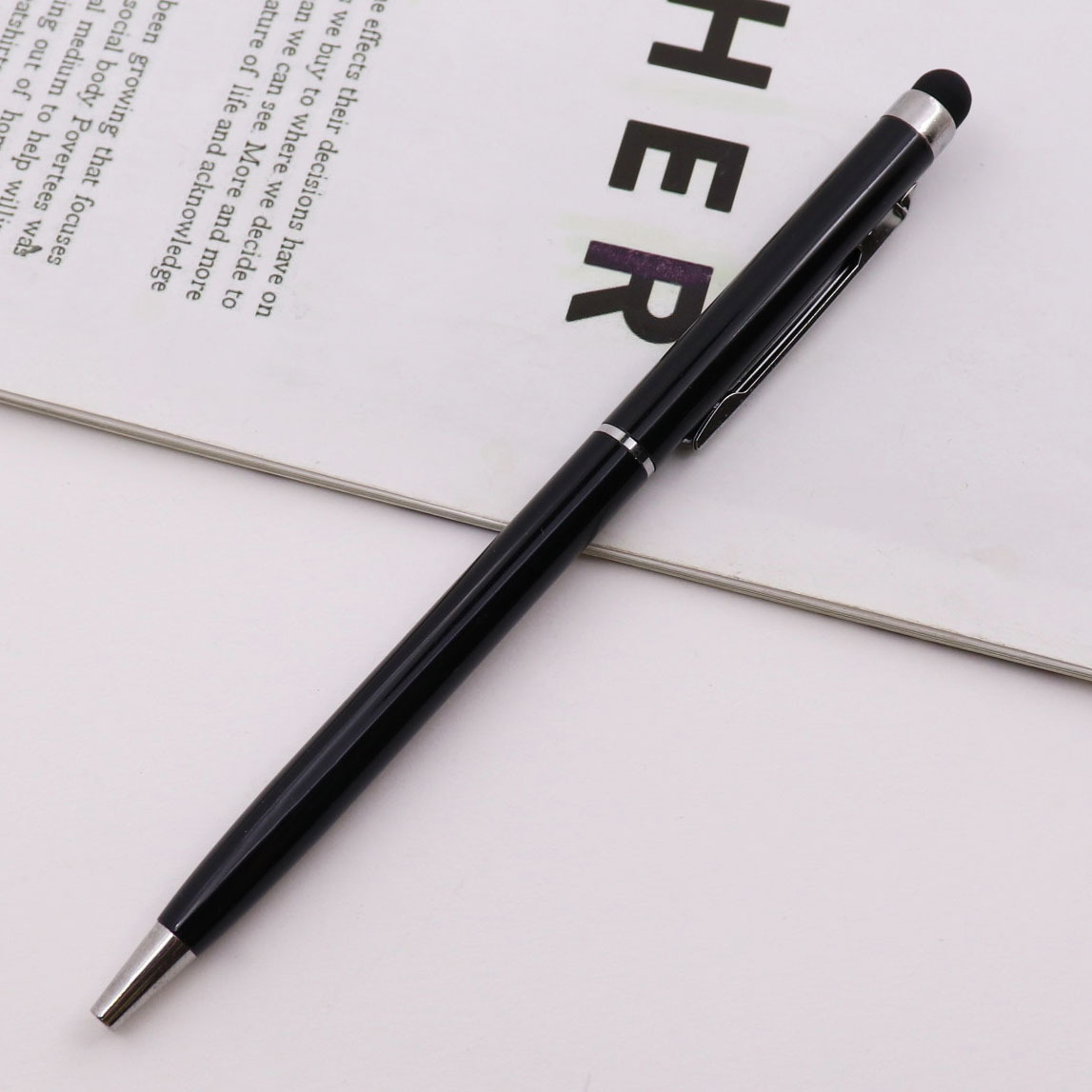 Metal Ballpoint Pen w/Stylus