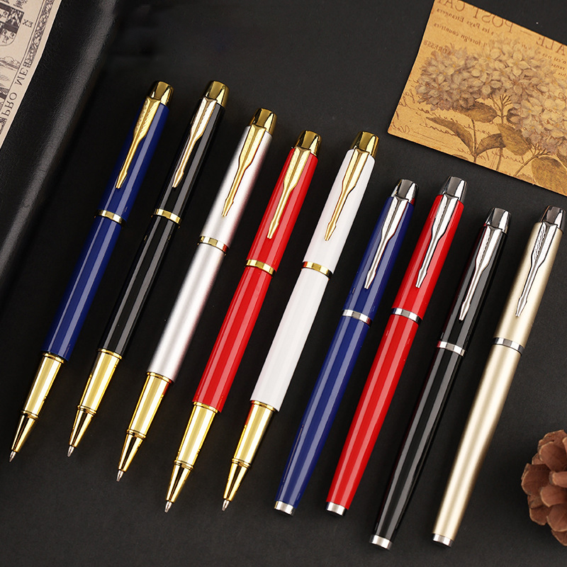 Metal Gel Pen with Silver/Gold Accents