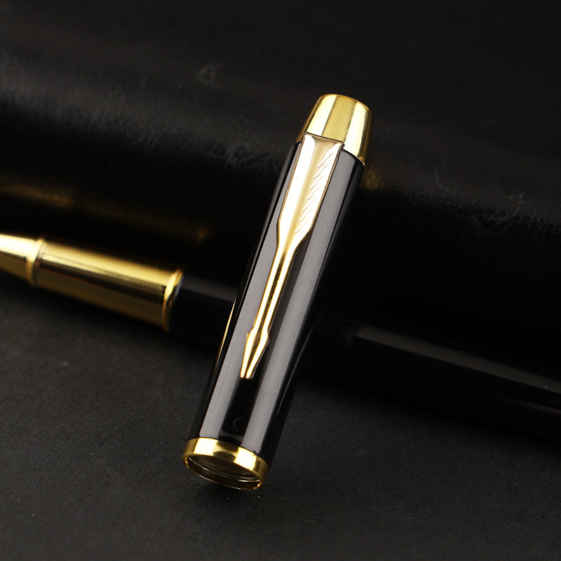 Metal Gel Pen with Silver/Gold Accents