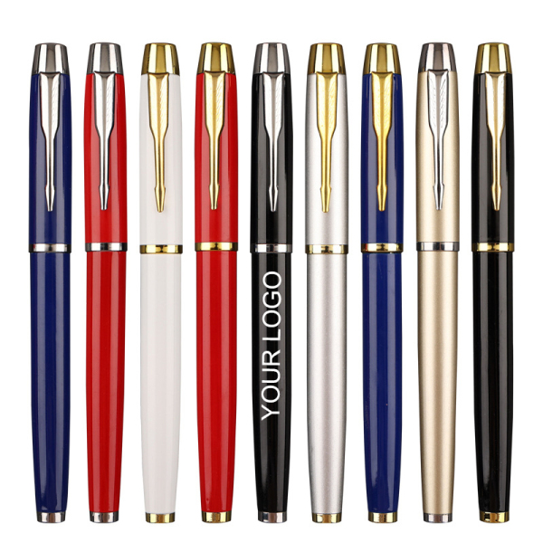 Metal Gel Pen with Silver/Gold Accents