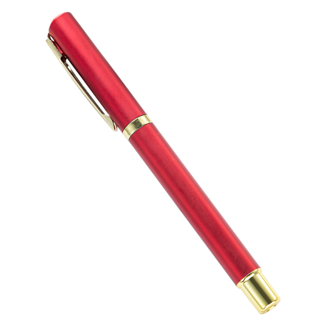 Plastic Gel Pen w/Gold Accents