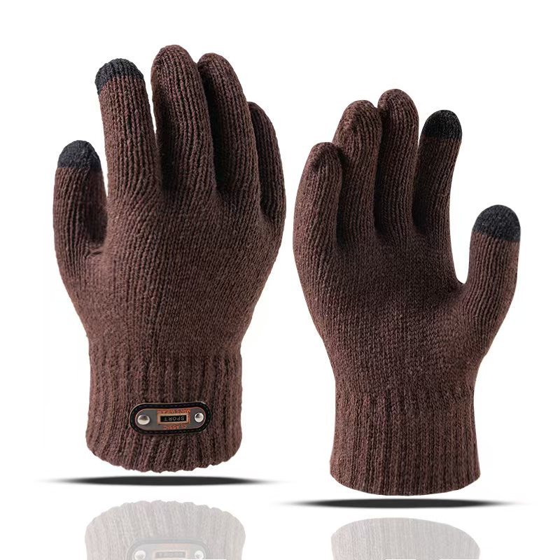 Winter Thickened Thermal Touch Screen Fleece Lined Knitted Gloves