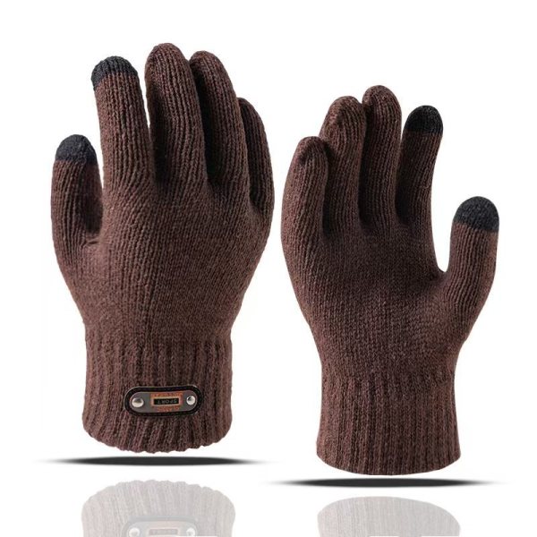 Winter Thickened Thermal Touch Screen Fleece Lined Knitted Gloves