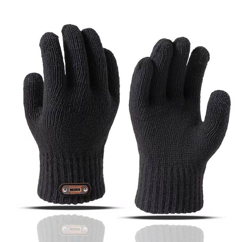 Winter Thickened Thermal Touch Screen Fleece Lined Knitted Gloves
