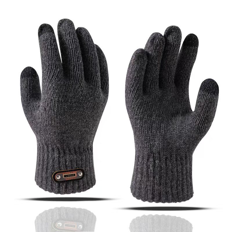 Winter Thickened Thermal Touch Screen Fleece Lined Knitted Gloves