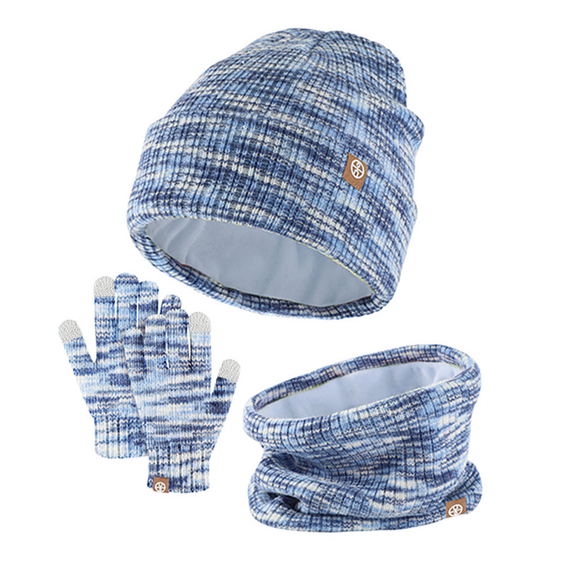 Children's Thermal Three Pieces Set: Knitted Gloves, Neck Warmer and Hat