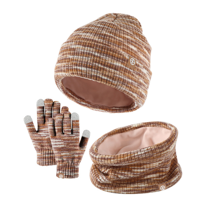 Children's Thermal Three Pieces Set: Knitted Gloves, Neck Warmer and Hat