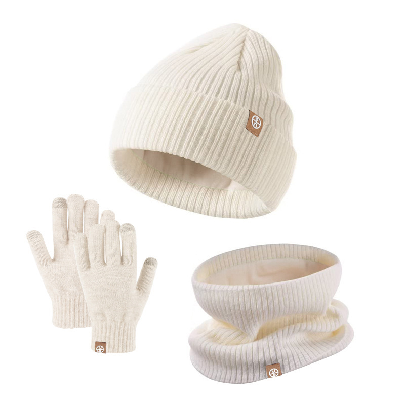 Children's Thermal Three Pieces Set: Knitted Gloves, Neck Warmer and Hat
