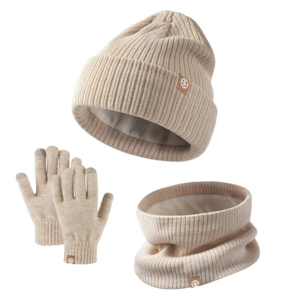 Children's Thermal Three Pieces Set: Knitted Gloves, Neck Warmer and Hat