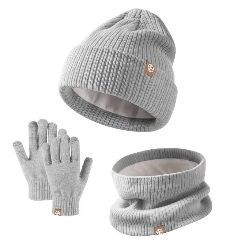 Children's Thermal Three Pieces Set: Knitted Gloves, Neck Warmer and Hat