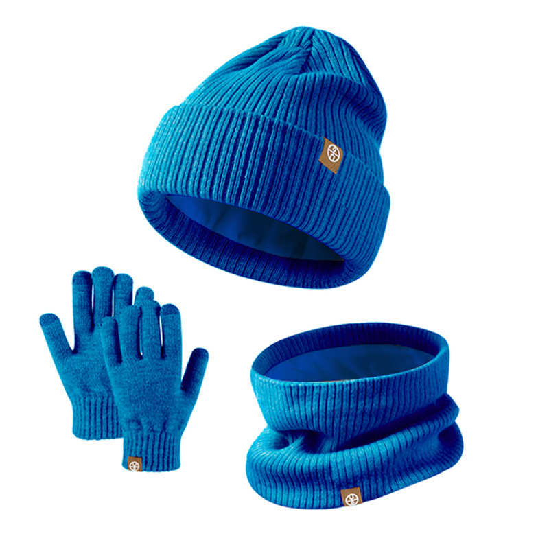 Children's Thermal Three Pieces Set: Knitted Gloves, Neck Warmer and Hat