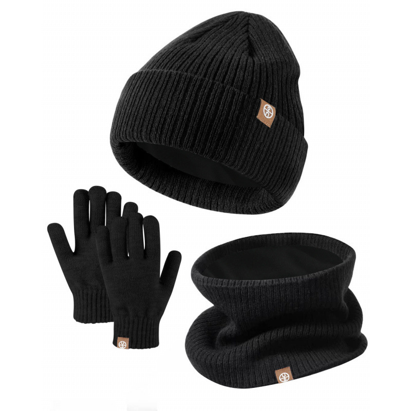 Children's Thermal Three Pieces Set: Knitted Gloves, Neck Warmer and Hat