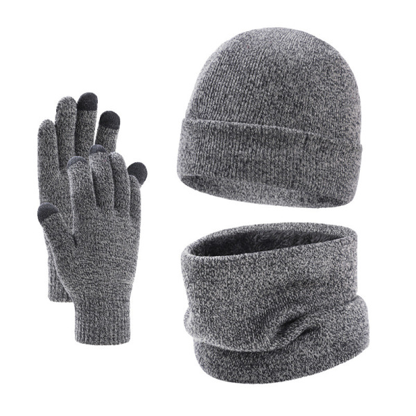 3 Pieces Fleece Lined Knitted Winter Set