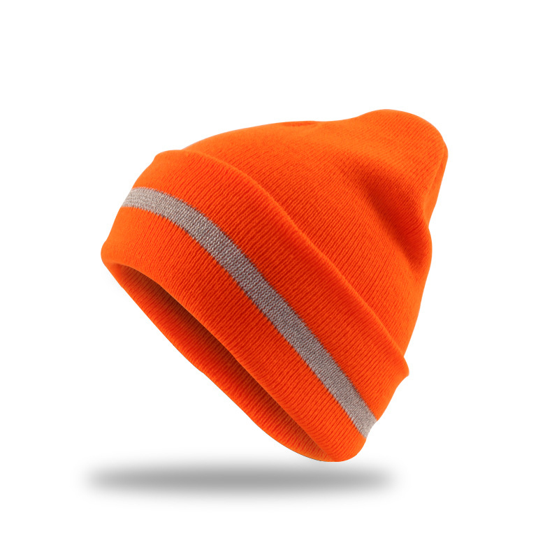 Reflective Stripe Knit Beanie