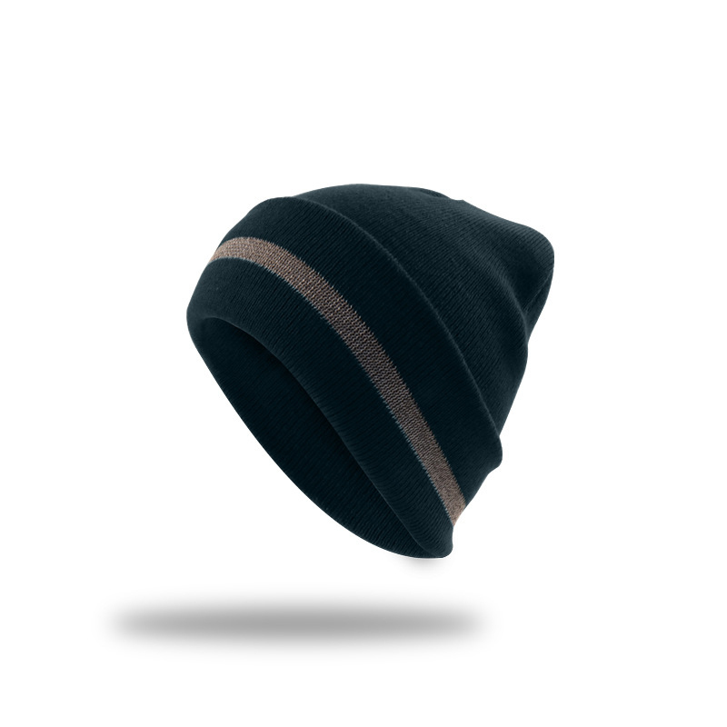 Reflective Stripe Knit Beanie