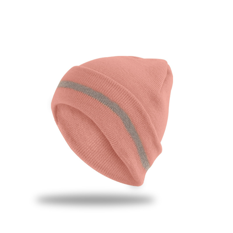 Reflective Stripe Knit Beanie