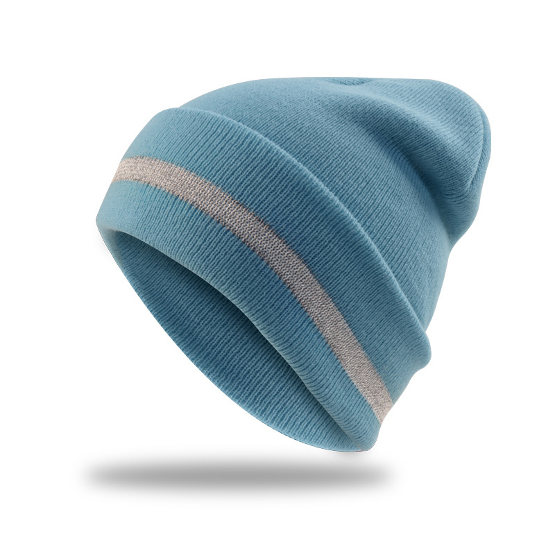 Reflective Stripe Knit Beanie