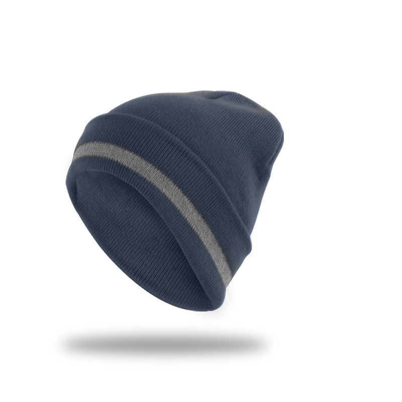 Reflective Stripe Knit Beanie