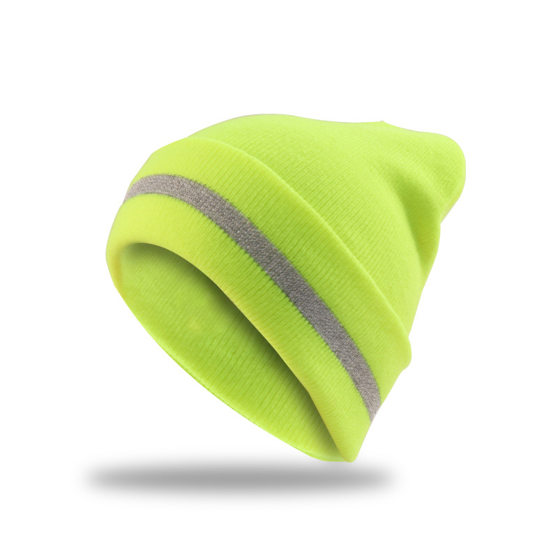 Reflective Stripe Knit Beanie