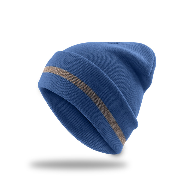Reflective Stripe Knit Beanie