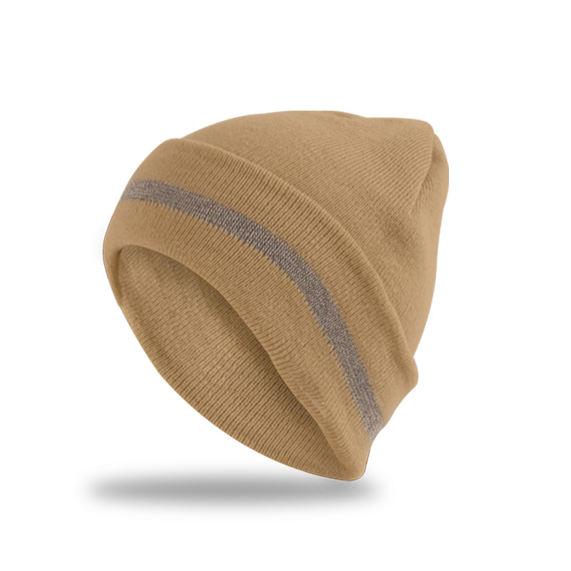 Reflective Stripe Knit Beanie