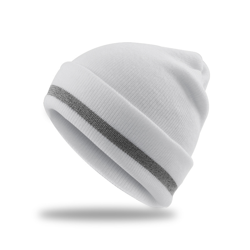 Reflective Stripe Knit Beanie