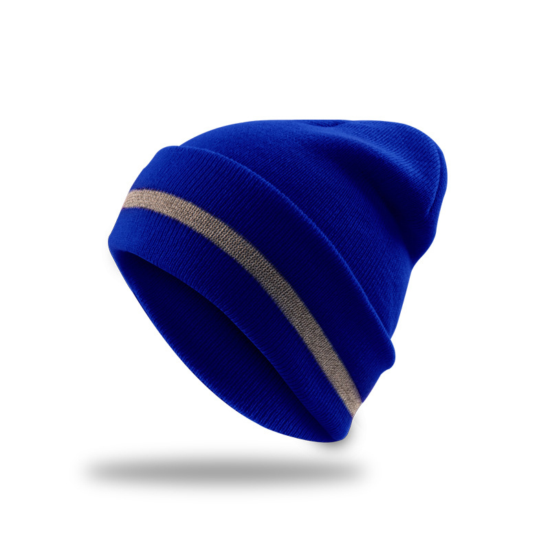 Reflective Stripe Knit Beanie