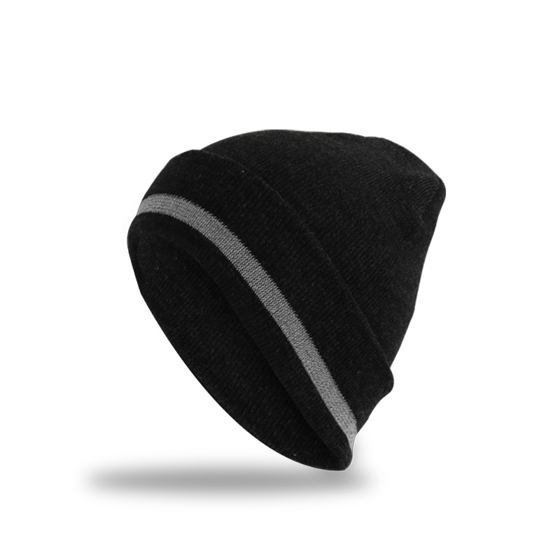 Reflective Stripe Knit Beanie
