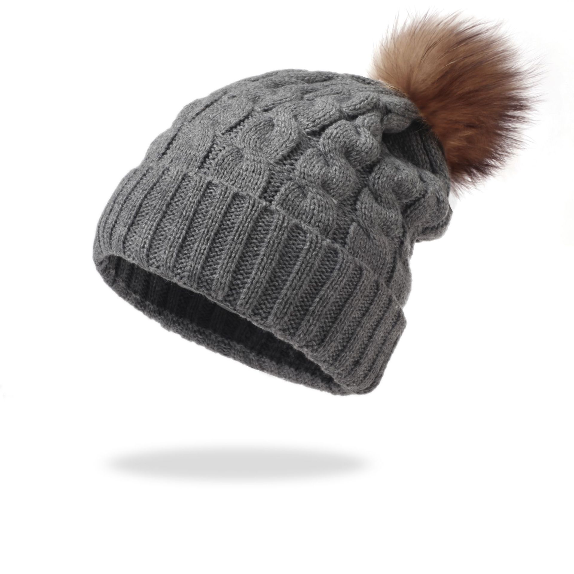 Pom Pom Knitted Beanie