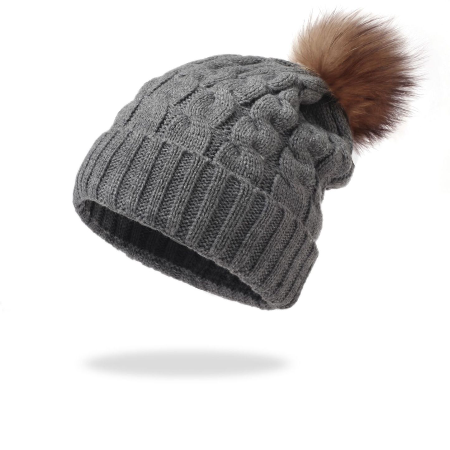 Pom Pom Knitted Beanie