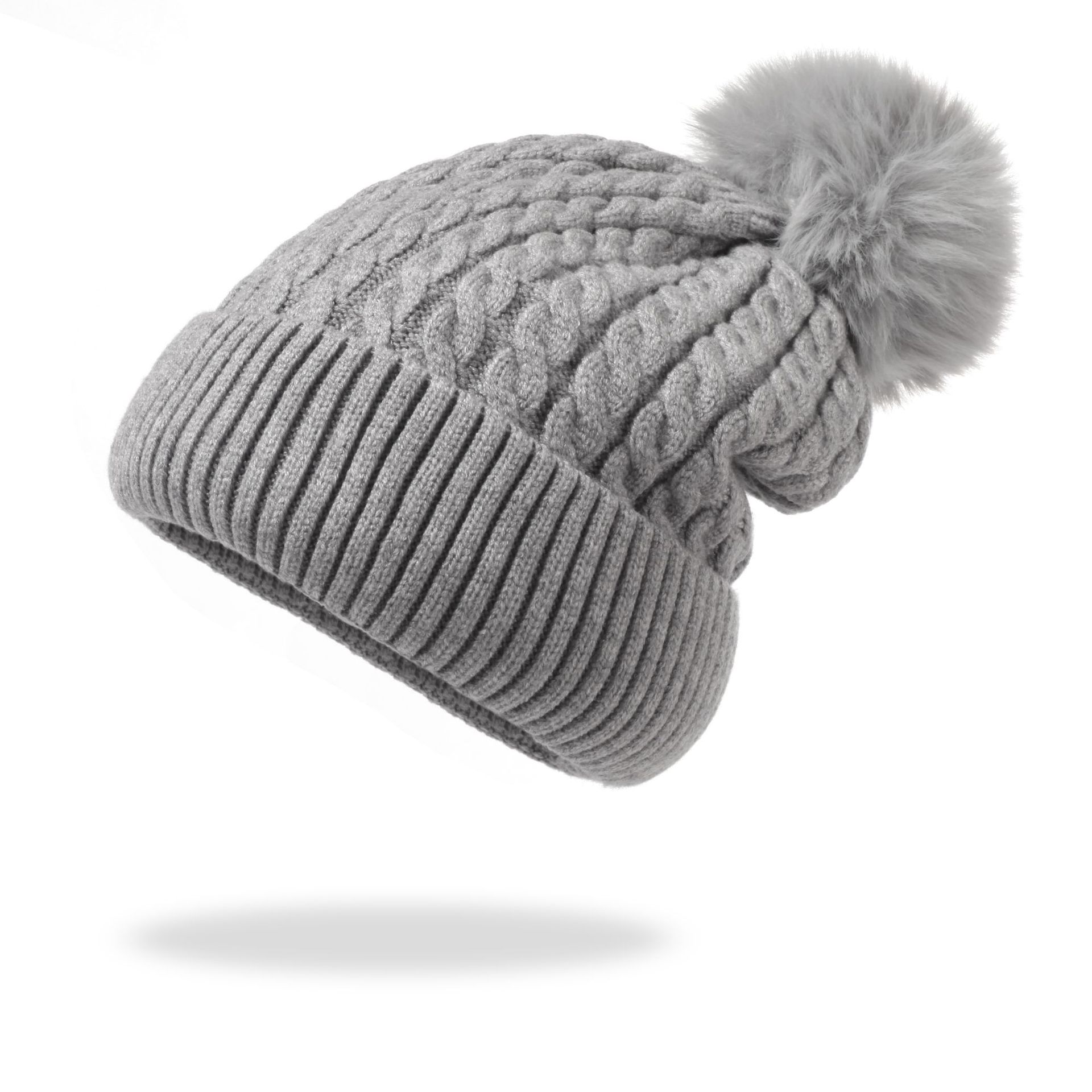 Pom Pom Knitted Beanie