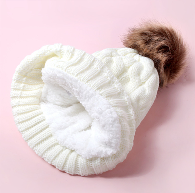 Pom Pom Knitted Beanie