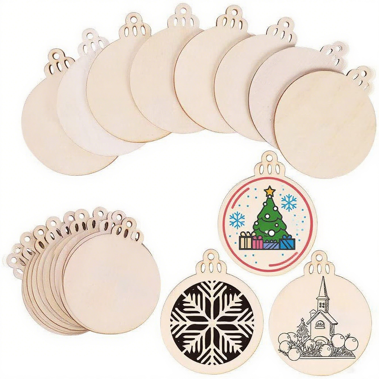 Wooden Ornament Discs
