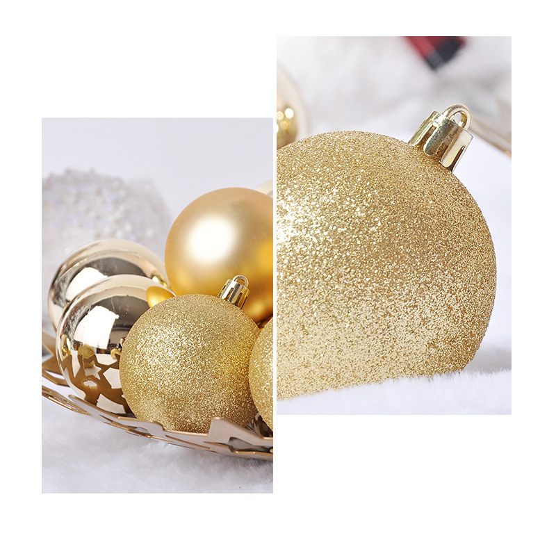 Glitter Plastic Christmas Tree Ornaments Balls