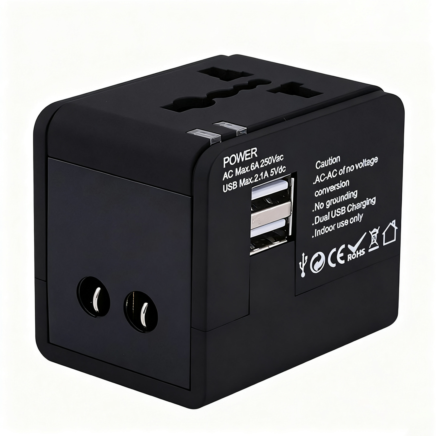 Travel Adapter w/Dual USB Ports