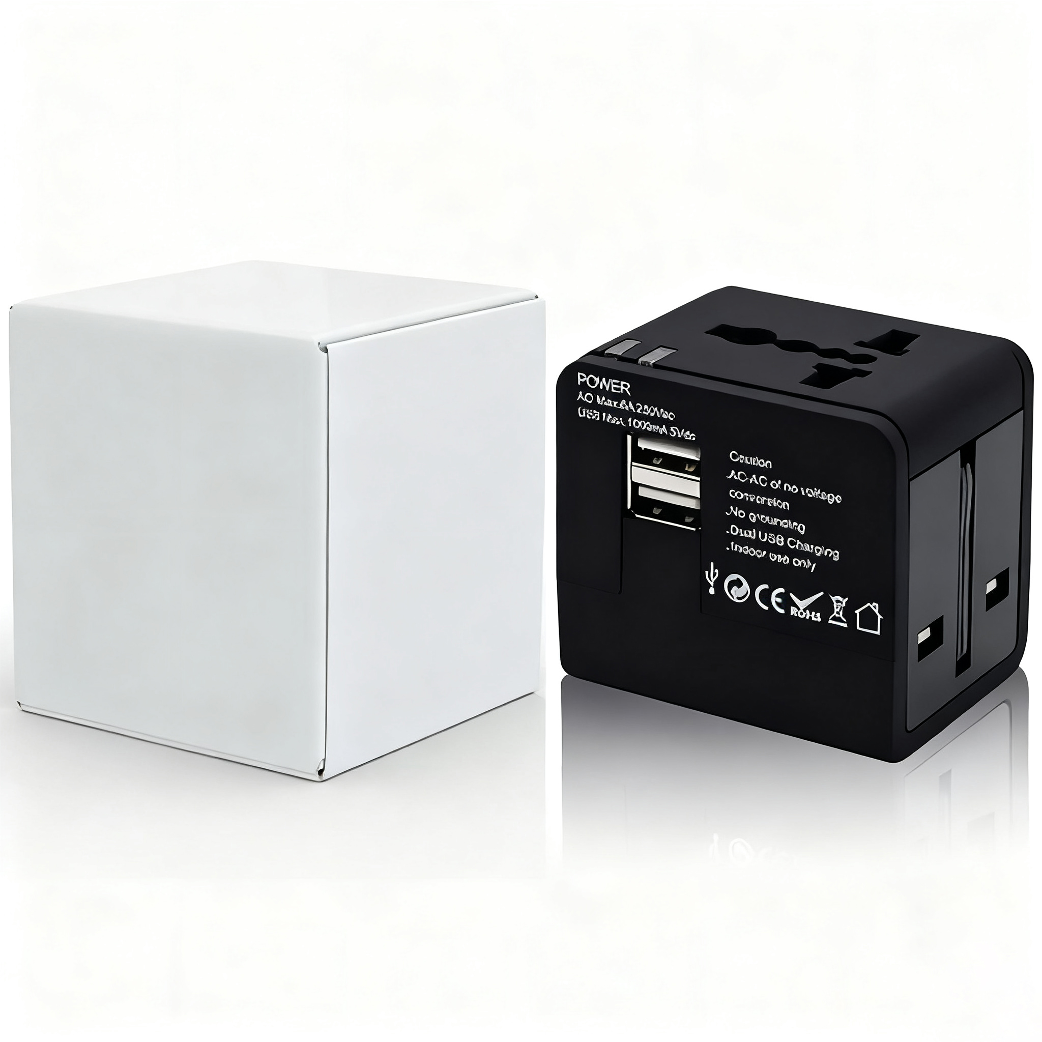 Travel Adapter w/Dual USB Ports