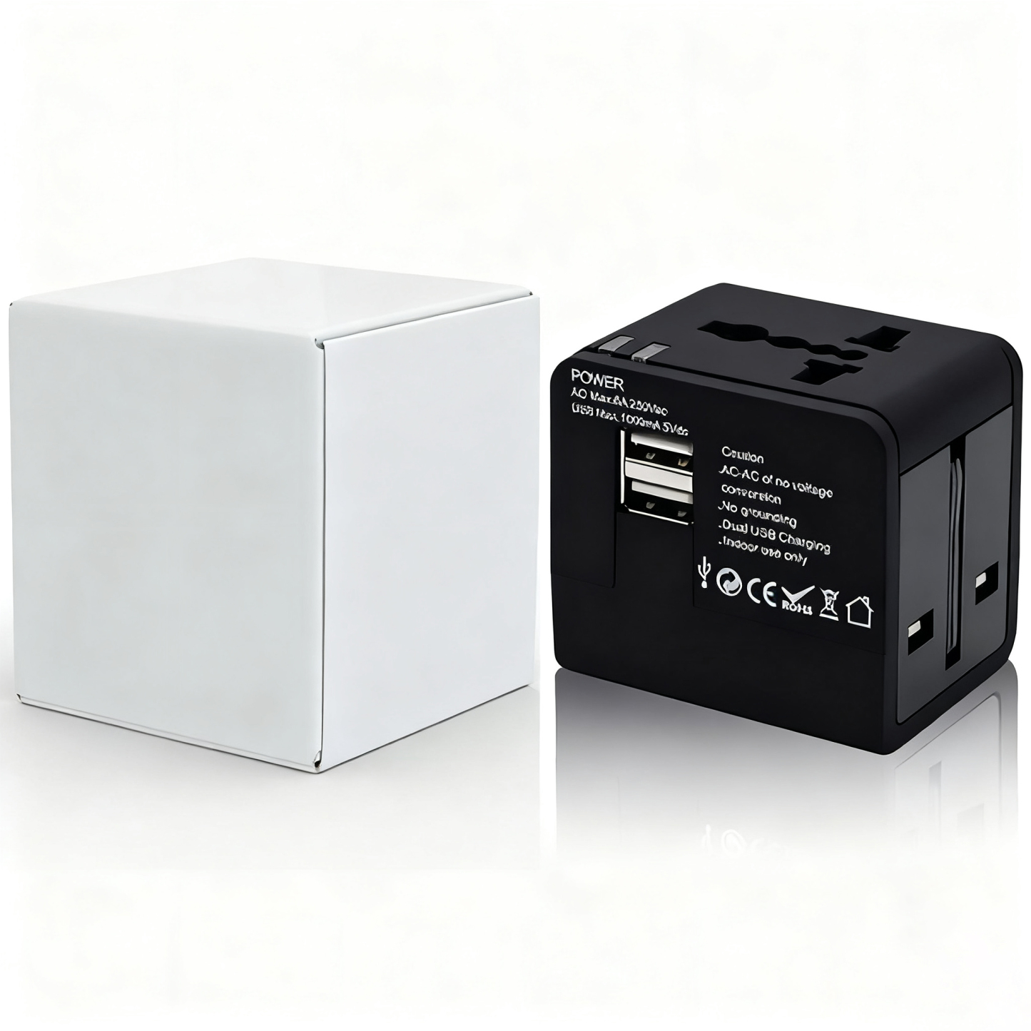 Travel Adapter w/Dual USB Ports