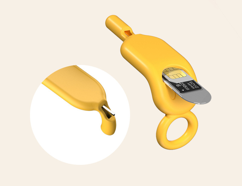 Smiley Phone Card Removal Pin with Silicone Case