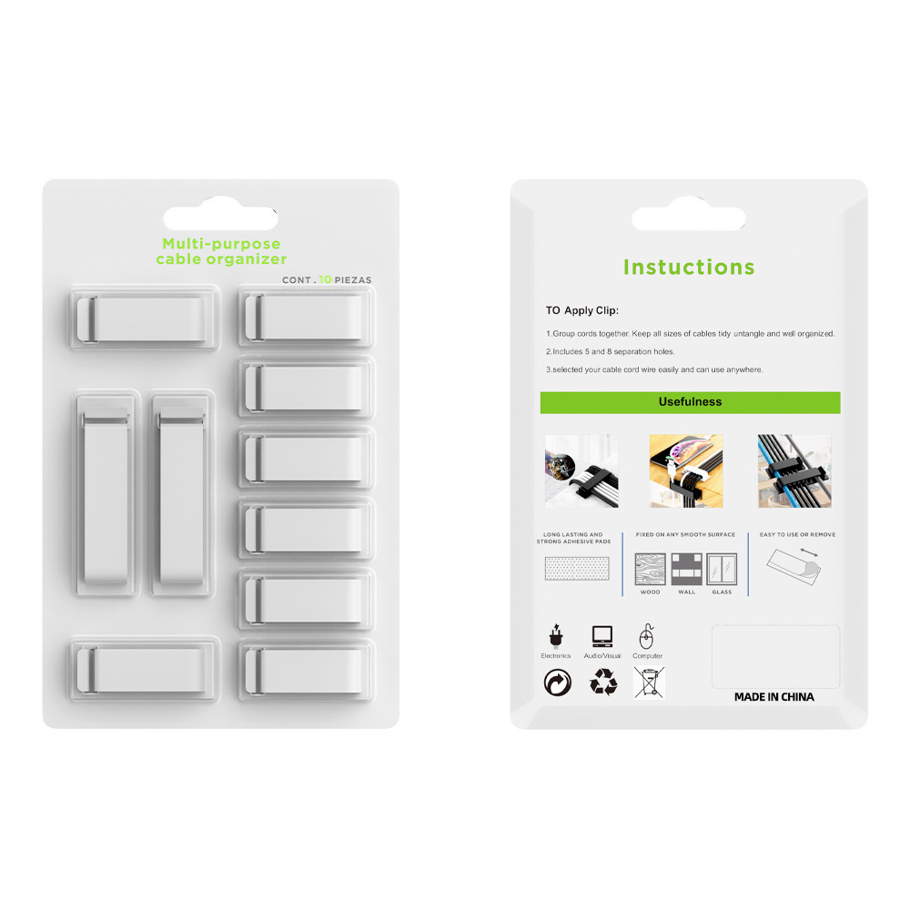 10PCS Desktop Cable Organizer Set