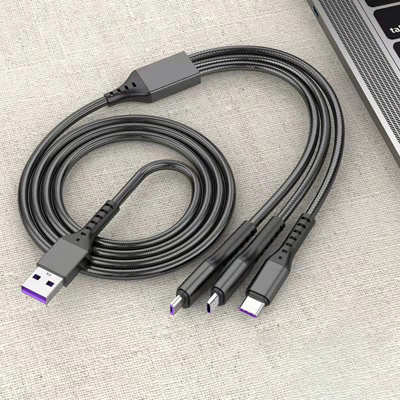 66W 3-in-1 Fast Charging Data Cable